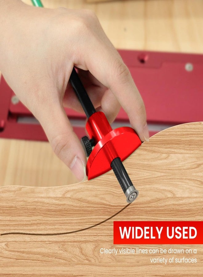 Serplex مقياس تحديد العلامات بعجلة سيربلكس® لمشاريع النجارة ذات النقرات، أداة تحديد علامات قابلة للتعديل بعجلة، مقياس محفور بالليزر، مقياس تحديد علامات متعدد الوظائف بعجلة لتحديد تخطيطات اللسان والأخدود، مصنوع من الألومنيوم عالي الدقة - Image 4